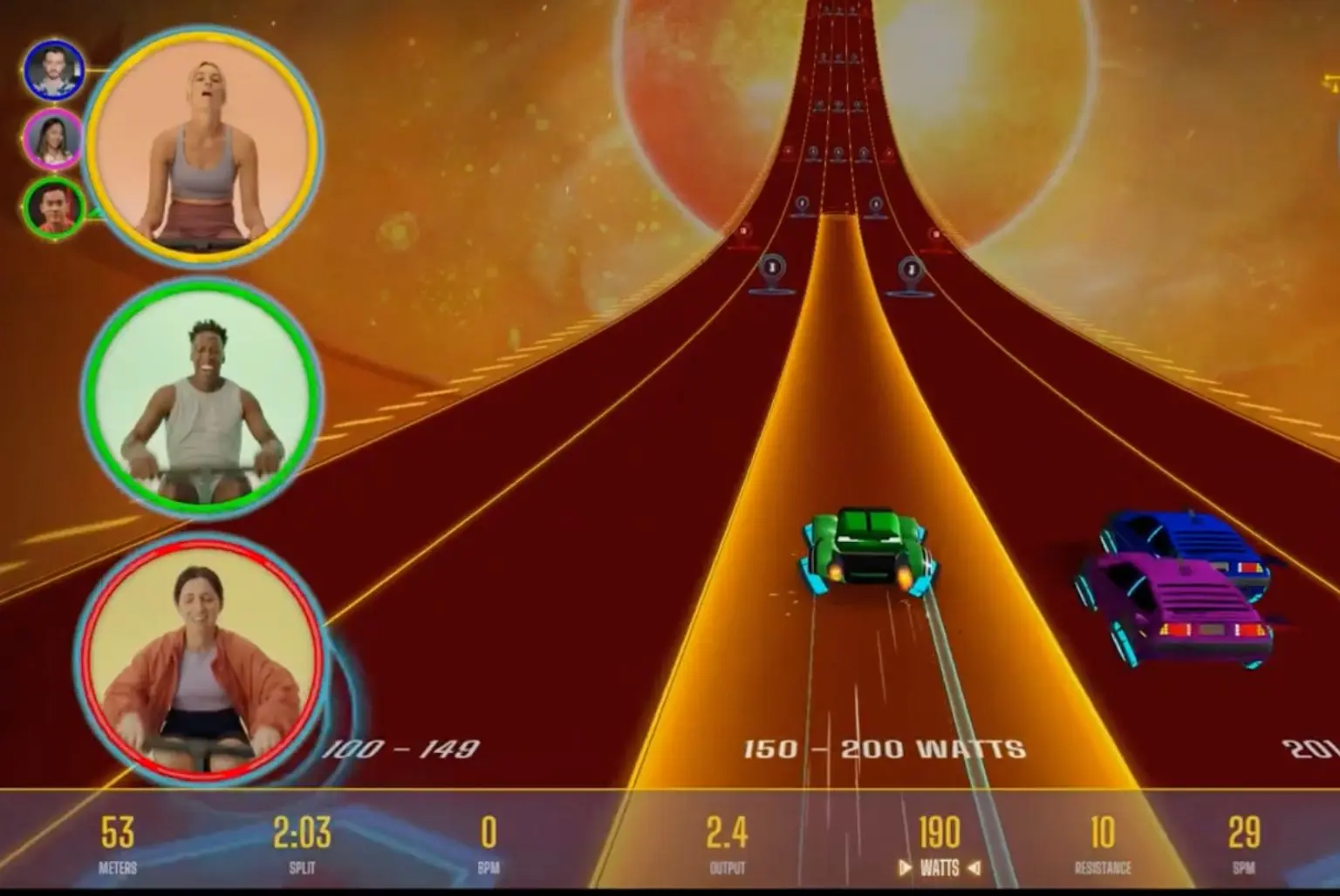 Animation aviron interactive